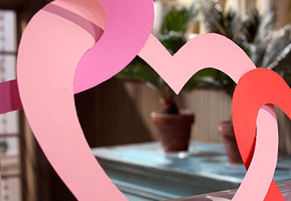 Día de corazones 12 Guirnaldas de corazones