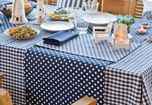 Decorar con topos y lunares 17 Estética navy