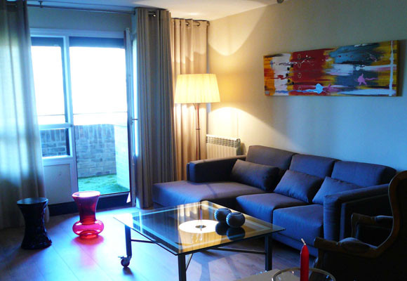 Vivienda en Jaca. Antes y después 9 Salón. Estado reforma