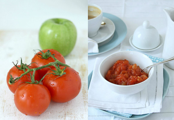 Receta mermelada de tomate y manzana verde