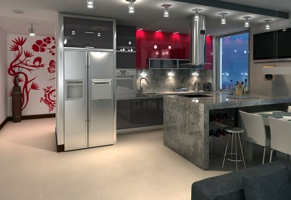 Materiales brillantes en la cocina 7 Materiales brillantes en la cocina