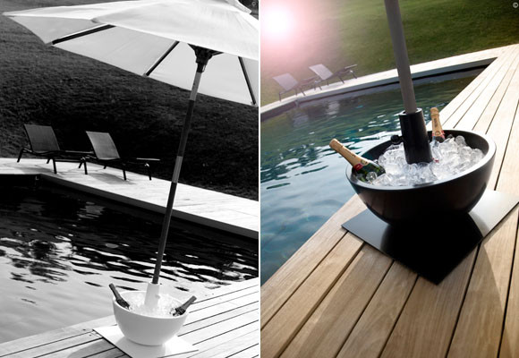 Pies de sombrilla y champaneras