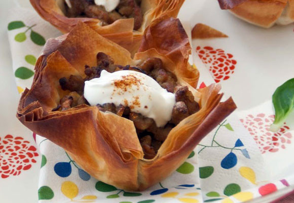 Tartaletas de carne especiada