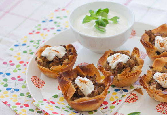 Tartaletas de carne especiada