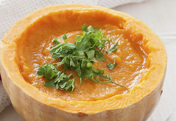 Crema de calabaza con curry