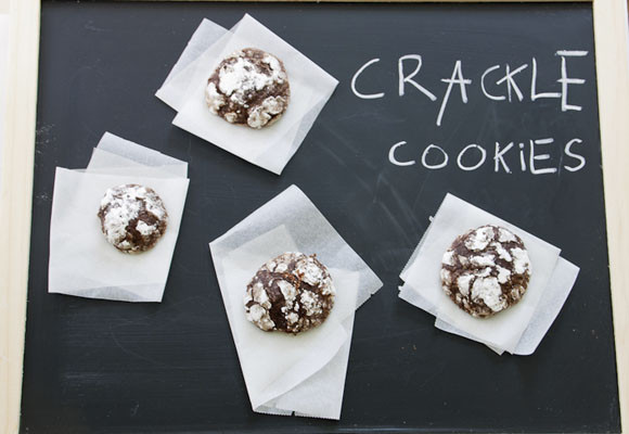 Crackle Cookies de  chocolate