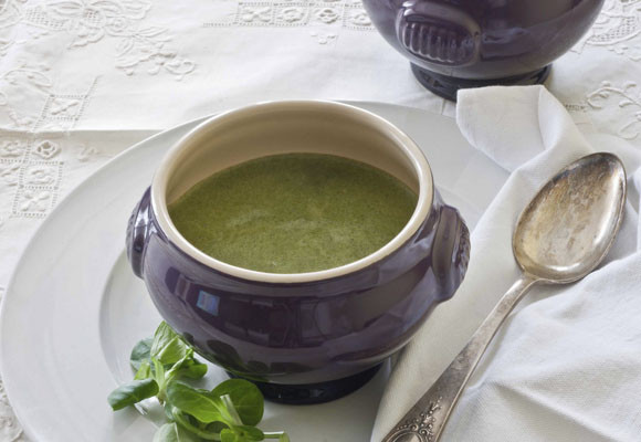 Crema de canónigos y yogur 7 Crema de canónios y yogur