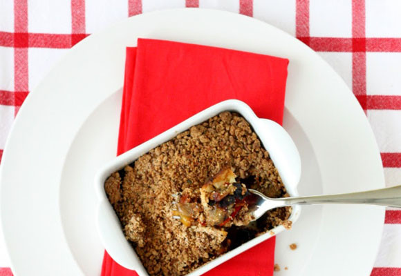 Crumblé de verduras a la parrilla