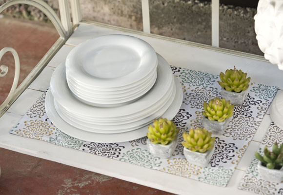Manteles neutros para vestir tu mesa 9 Manteles neutros para vestir tu mesa