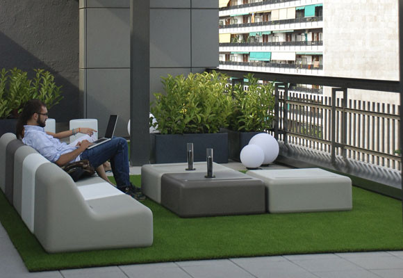 La terraza Loungue de las oficinas King