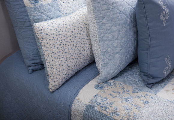 Un dormitorio de patchwork azul 9 Un dormitorio de patchwork azul