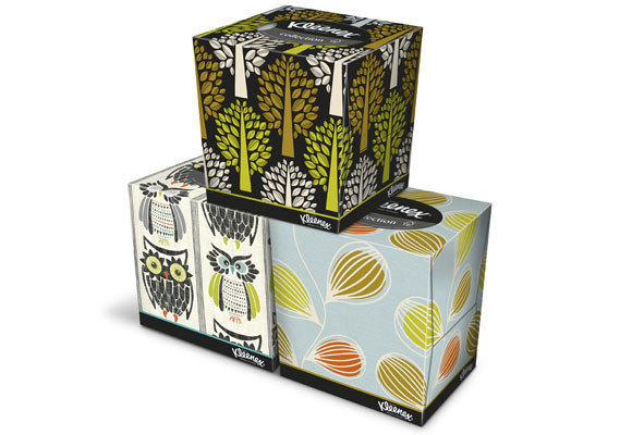 Caja de kleenex con diseños de invierno