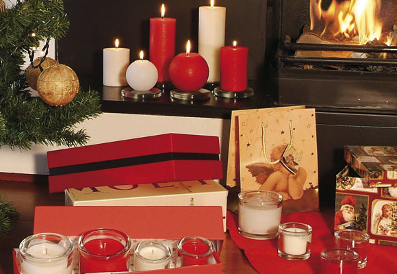 Nuevos adornos de Navidad 24 Velas de cera natural