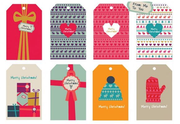 Manualidades fáciles para hacer con niños esta navidad 7 Etiquetas para regalos de Navidad