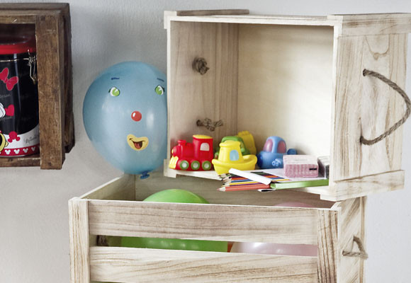 Decorar con cajas de madera
