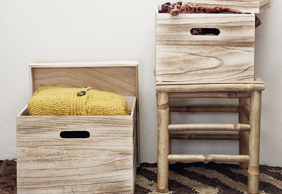 Decorar con cajas de madera - Actualidad - DecoEstilo.com