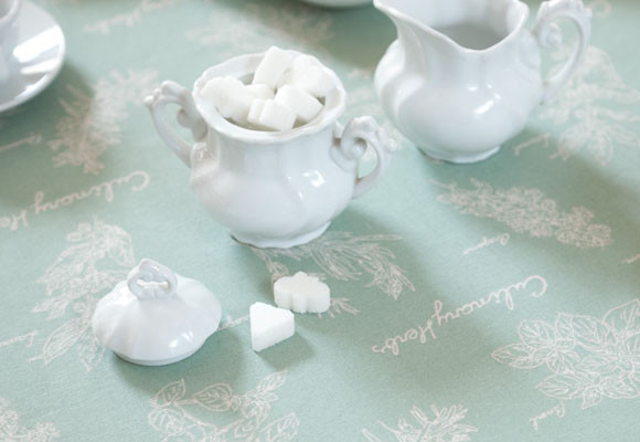 Una mesa de café mint