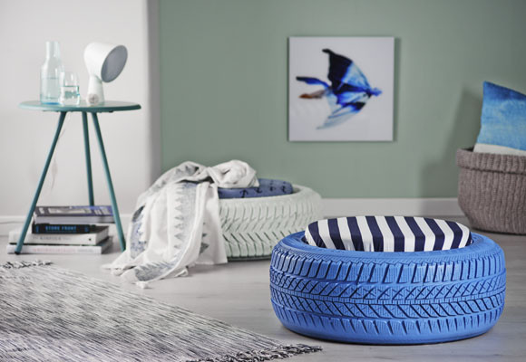 Construye un asiento con un neumático