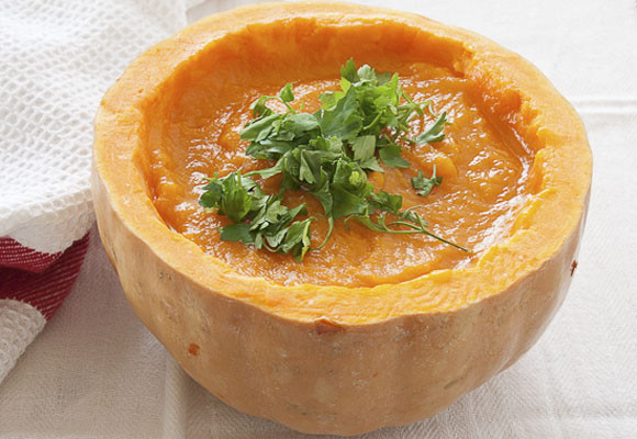 Crema de calabaza con curry