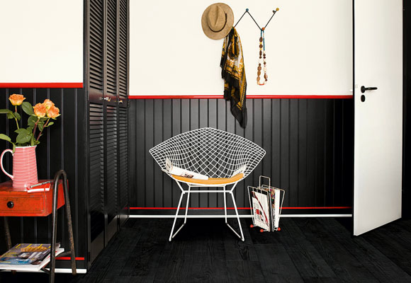 Suelos de madera de color negro