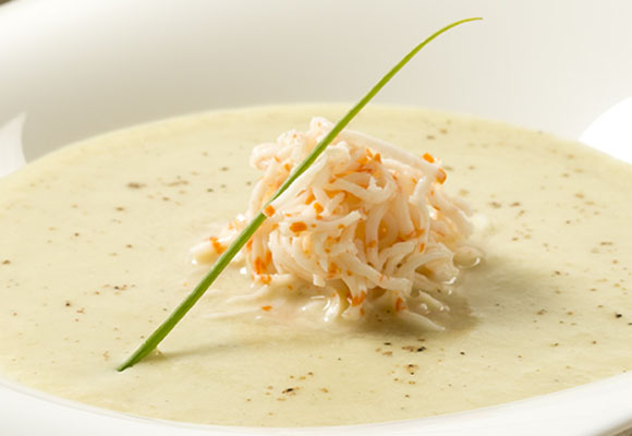 Sopa fría de apio y puerro con palitos de cangrejo 7 Sopa fría de apio y puerro con palitos de cangrejo