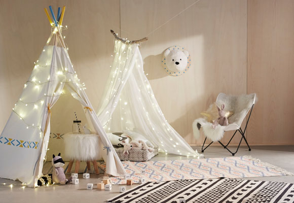 Tipis para decorar la habitación de los niños