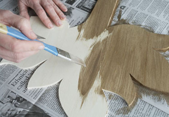 Un adorno de madera para el jardín